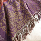 MandalaGlück: Cotton Blankets in Boho Style with Colorful Mandala Pattern & Fringe Detail – for Sofa & Bedroom