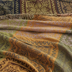 MandalaGlück: Cotton Blankets in Boho Style with Colorful Mandala Pattern & Fringe Detail – for Sofa & Bedroom