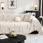 Mandelkamm: Chenille Sofa Cover with Decorative Texture & Full Coverage – for Living Room & Couch