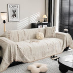 Mandelkamm: Chenille Sofa Cover with Decorative Texture & Full Coverage – for Living Room & Couch