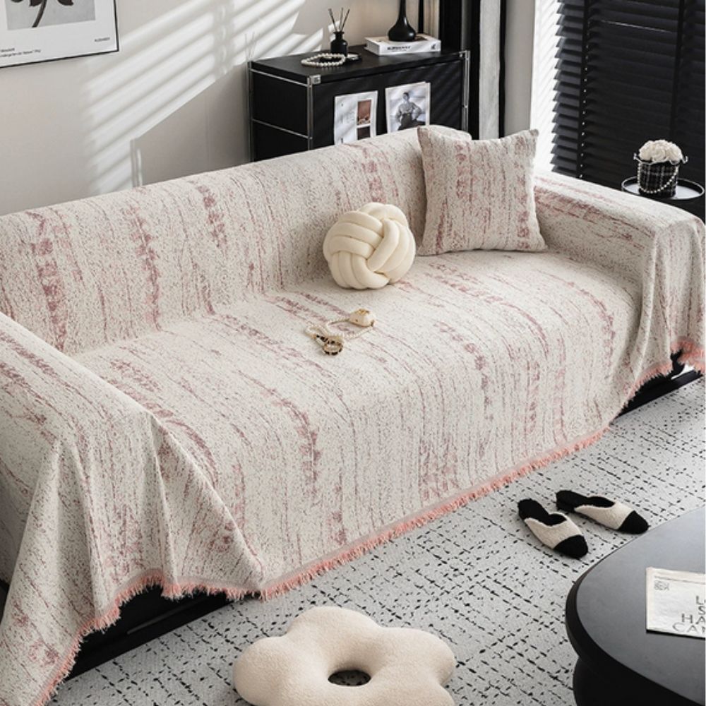 Mandelkamm: Chenille Sofa Cover with Decorative Texture & Full Coverage – for Living Room & Couch