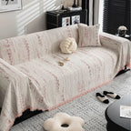 Mandelkamm: Chenille Sofa Cover with Decorative Texture & Full Coverage – for Living Room & Couch