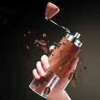 Manual Coffee Grinder with Stainless Steel Burrs – Portable Coffee Bean Grinder for Home and Travel