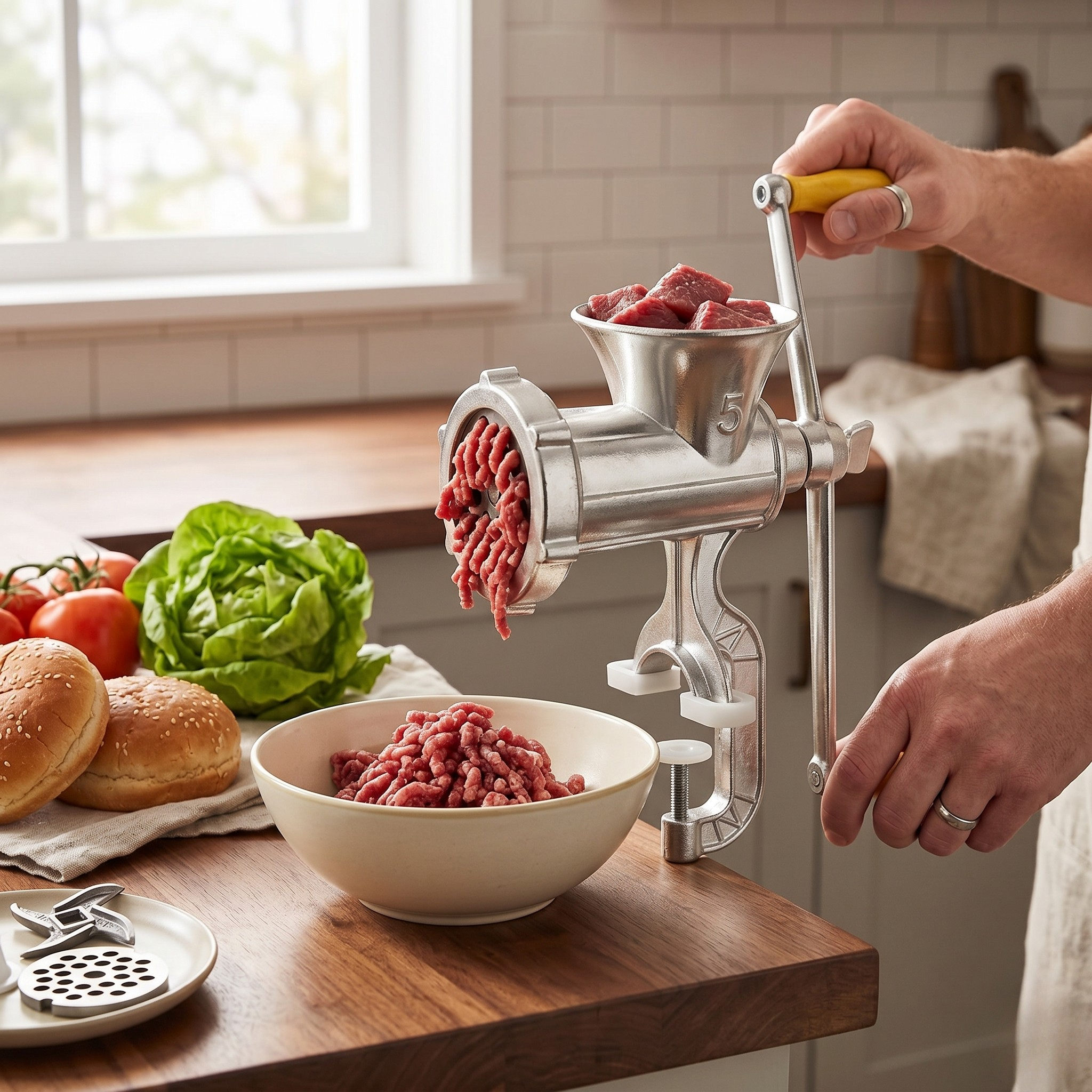 Manual Meat Grinder Food Grade Hand Crank Sausage Maker