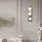 Marbellea: Marble Wall Light with Glass Balls – Modern Design Wall Lamp for Living Room & Hallway