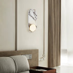 Marbellea: Marble Wall Light with Glass Balls – Modern Design Wall Lamp for Living Room & Hallway
