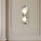 Marbellea: Marble Wall Light with Glass Balls – Modern Design Wall Lamp for Living Room & Hallway