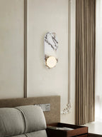 Marbellea: Marble Wall Light with Glass Balls – Modern Design Wall Lamp for Living Room & Hallway