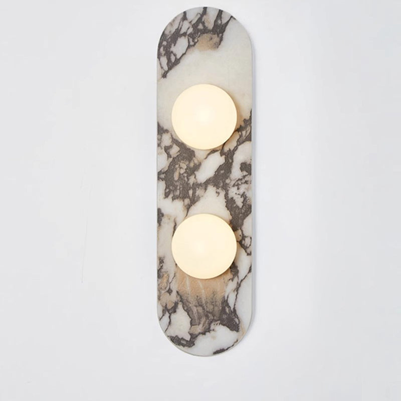 Marbellea: Marble Wall Light with Glass Balls – Modern Design Wall Lamp for Living Room & Hallway