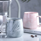 Marble Style Ceramic Mug Gold Inlay Everyday Drinkware