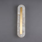 Bello Wandlamp | Wit Albast & Messing, Geïntegreerde LED