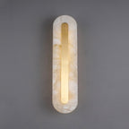 Bello Wandlamp | Wit Albast & Messing, Geïntegreerde LED