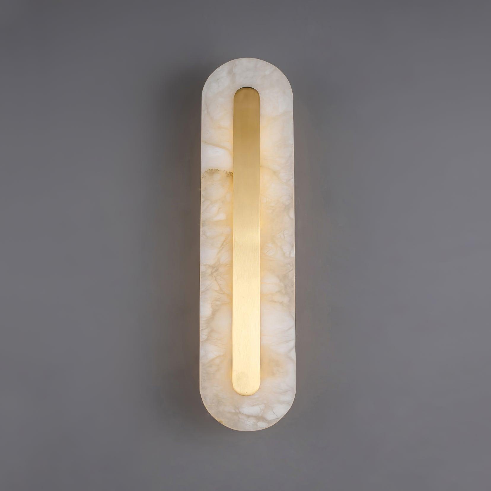 Bello Wandlamp | Wit Albast & Messing, Geïntegreerde LED