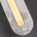 Bello Wandlamp | Wit Albast & Messing, Geïntegreerde LED