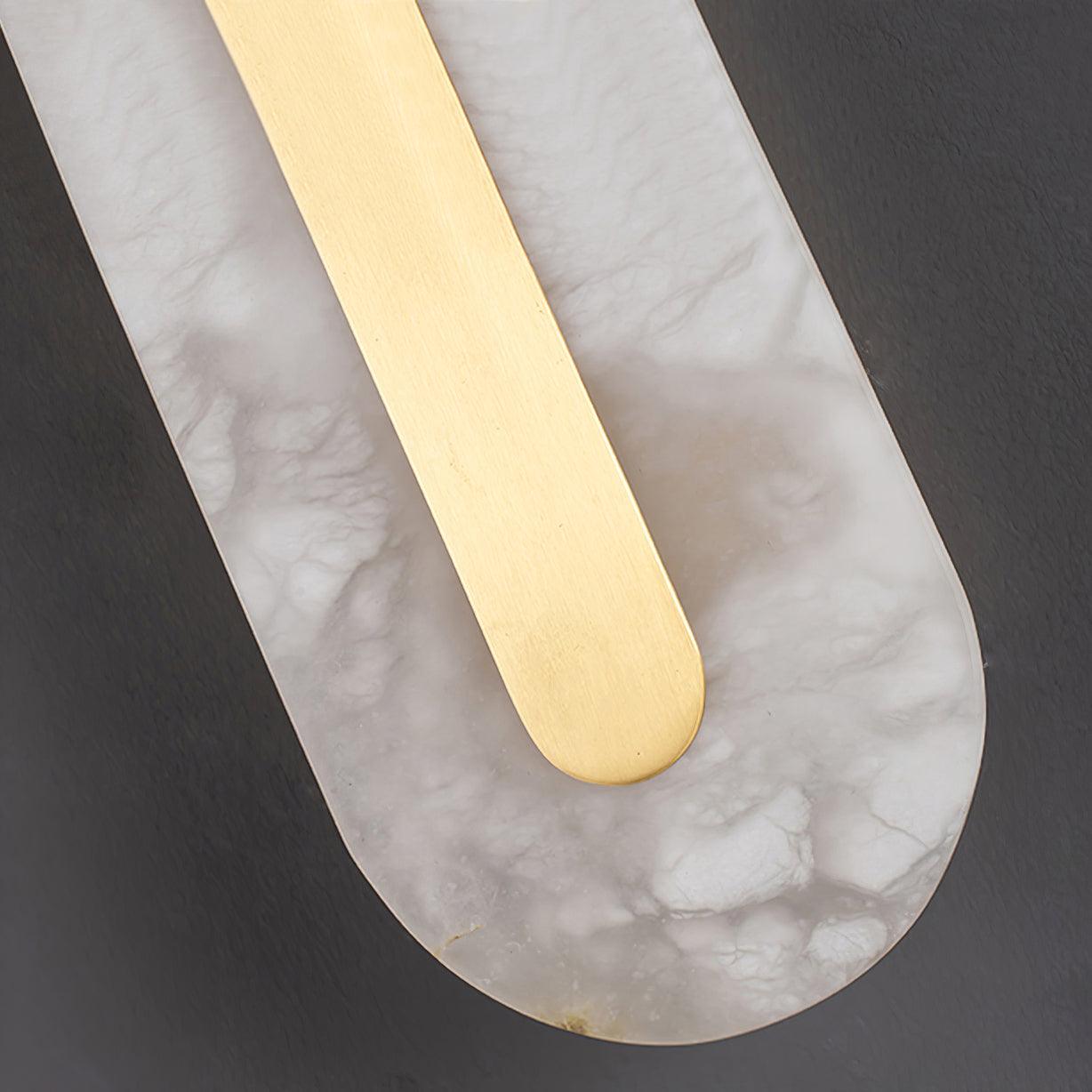 Bello Wandlamp | Wit Albast & Messing, Geïntegreerde LED