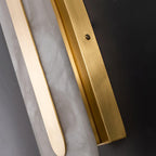 Bello Wandlamp | Wit Albast & Messing, Geïntegreerde LED