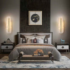 Bello Wandlamp | Wit Albast & Messing, Geïntegreerde LED