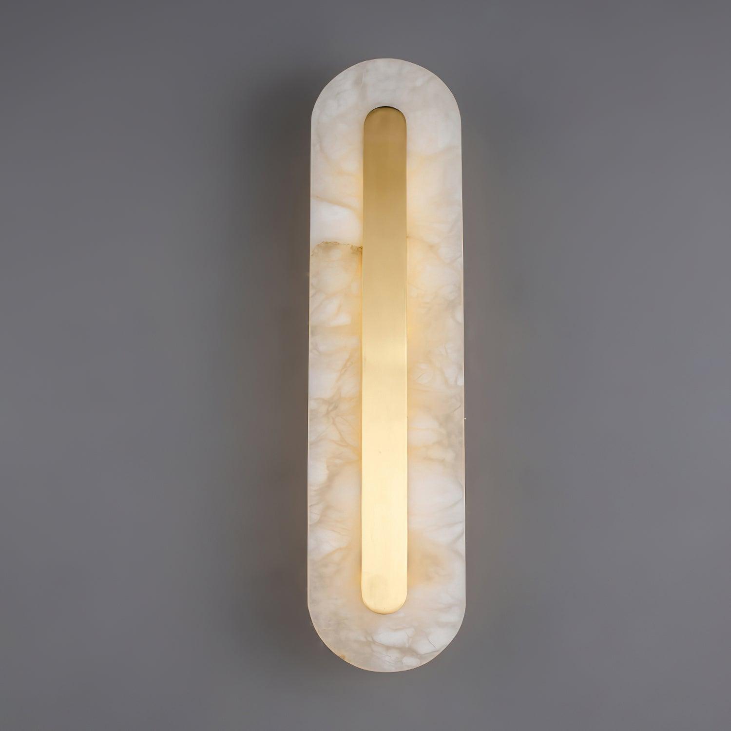 Bello Wandlamp | Wit Albast & Messing, Geïntegreerde LED