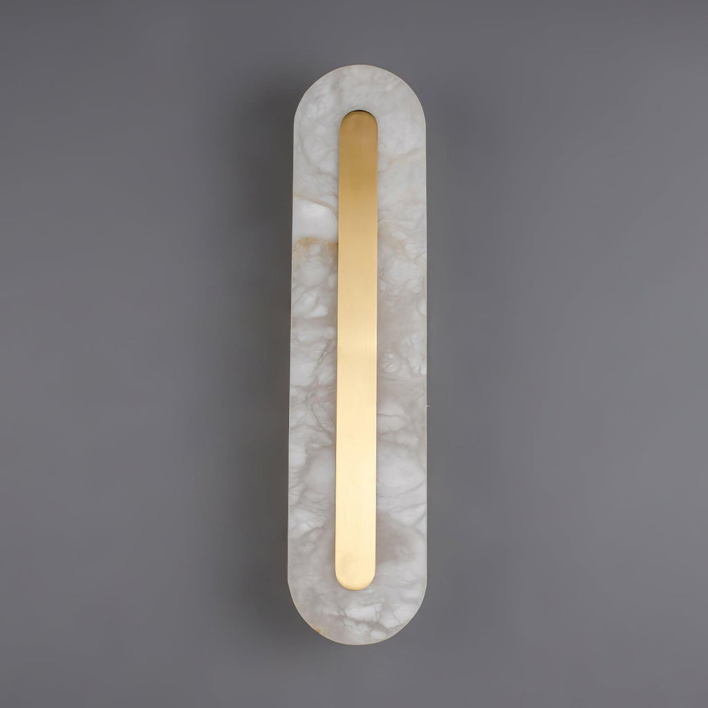 Bello Wandlamp | Wit Albast & Messing, Geïntegreerde LED