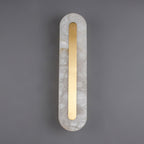Bello Wandlamp | Wit Albast & Messing, Geïntegreerde LED