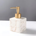 Soap Dispenser Marble Ceramic 300ml Matte Gold Pump