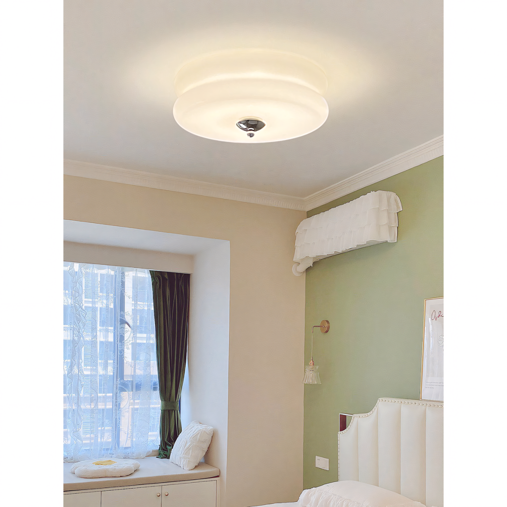 Molded Glass Dome LED Semi-Flush Ceiling Light