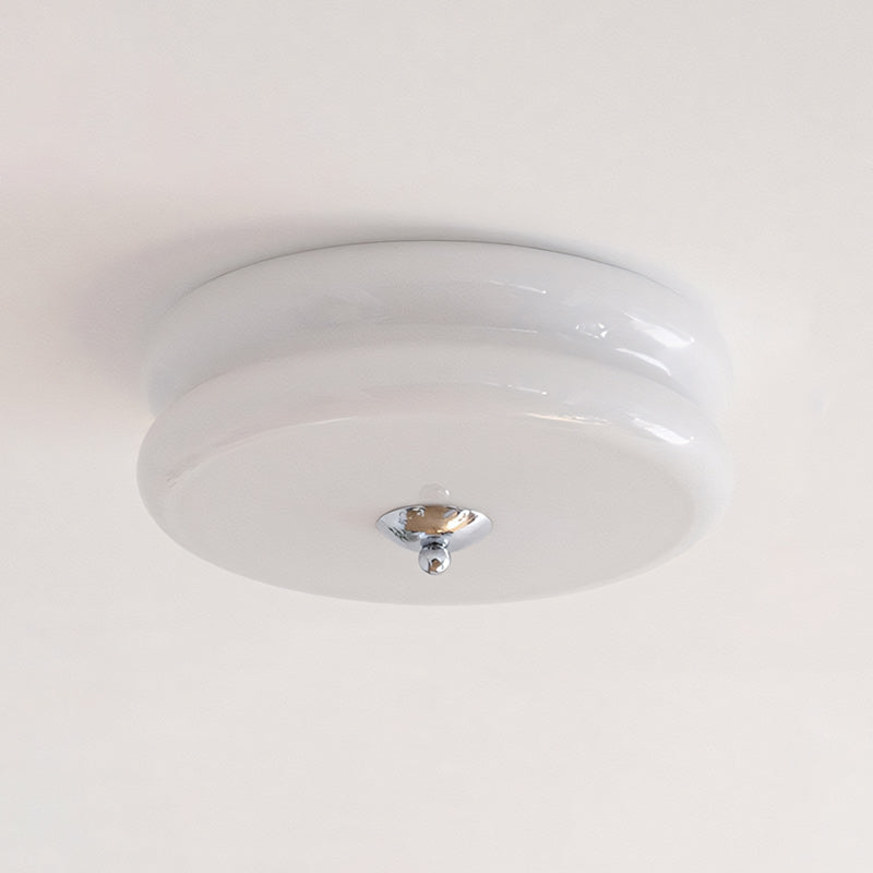 Molded Glass Dome LED Semi-Flush Ceiling Light