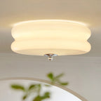 Molded Glass Dome LED Semi-Flush Ceiling Light