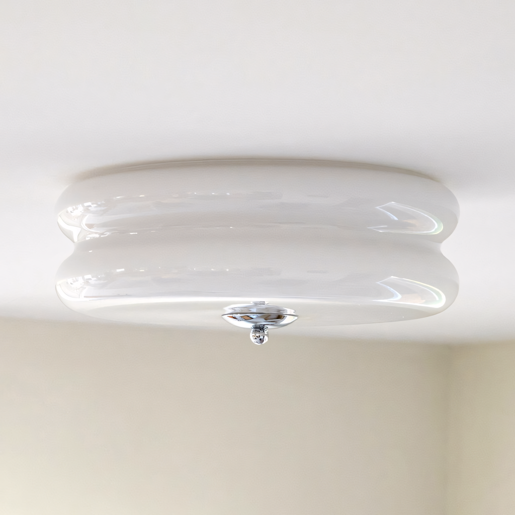 Molded Glass Dome LED Semi-Flush Ceiling Light