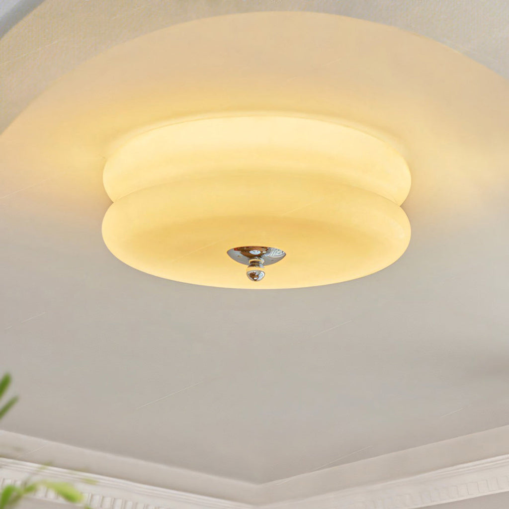 Molded Glass Dome LED Semi-Flush Ceiling Light