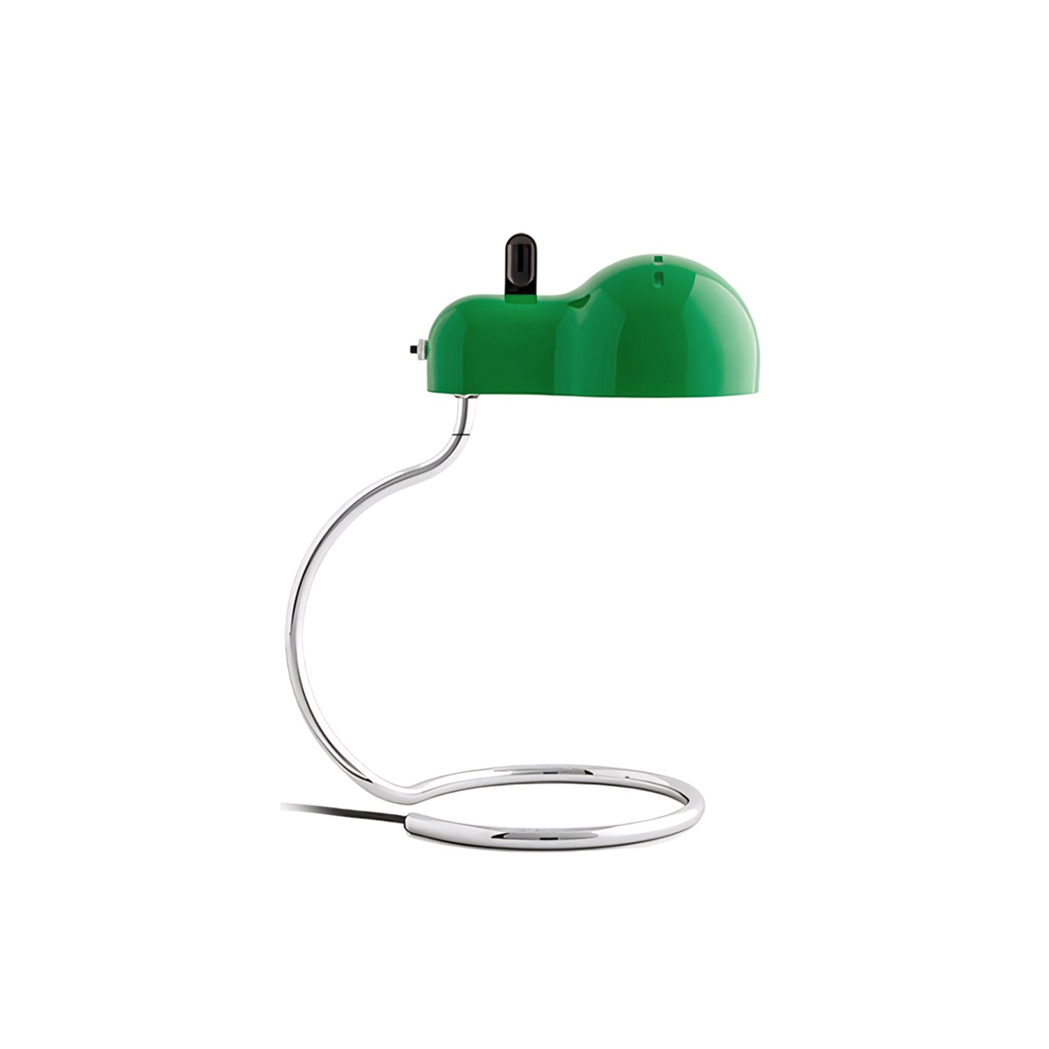 Cantilevered Chrome Loop Retro Desk Lamp