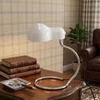 Cantilevered Chrome Loop Retro Desk Lamp