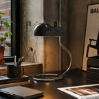 Cantilevered Chrome Loop Retro Desk Lamp