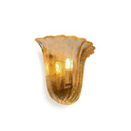 Scalloped Ice-Texture Glass Wall Sconce