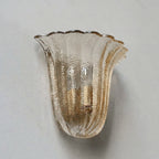 Scalloped Ice-Texture Glass Wall Sconce