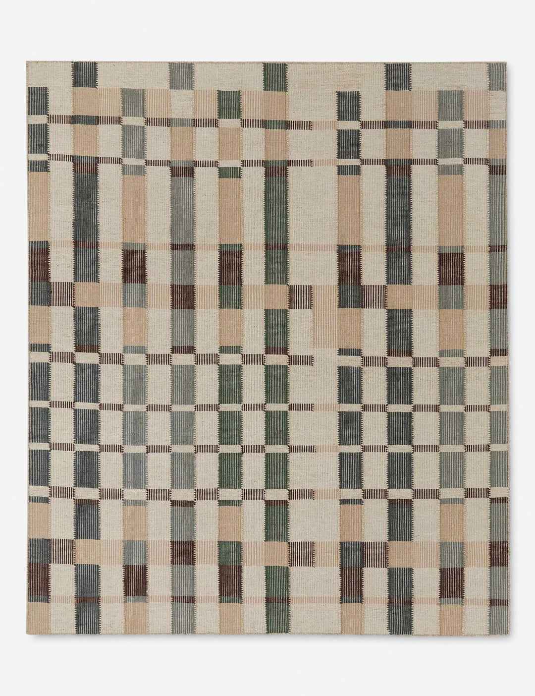 Mira Flatweave Wool Rug | Soft Wool-Cotton Blend, Geometric Design