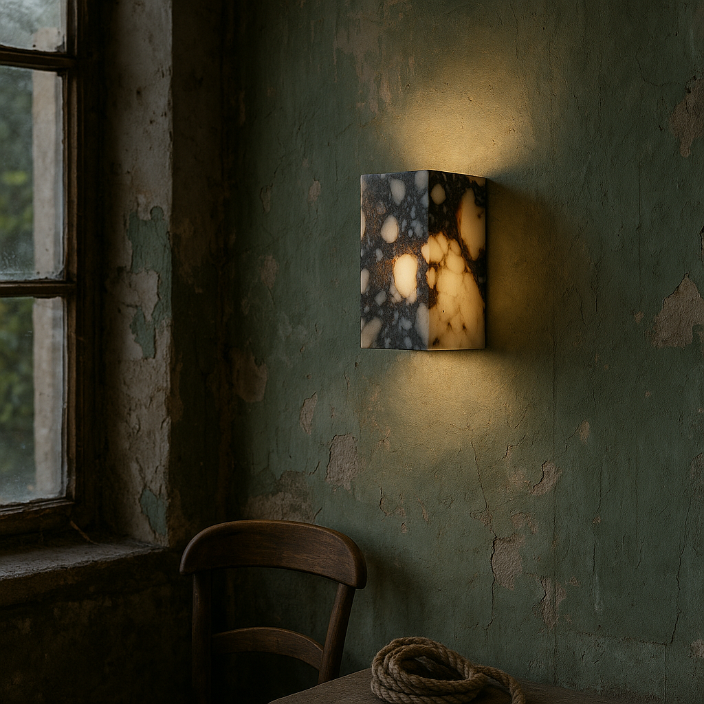 MarmoLux: LED Wall Light Marble Cube – Modern Wall Light & Design