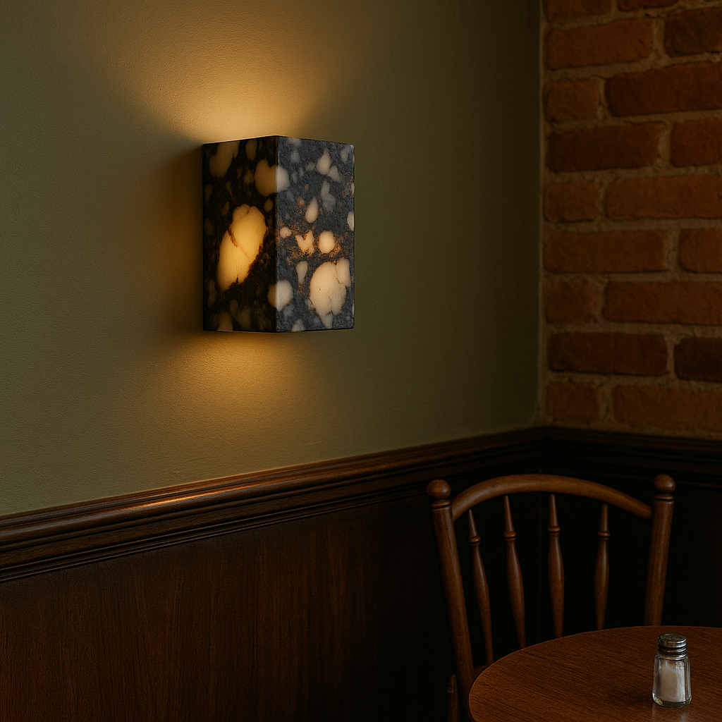 MarmoLux: LED Wall Light Marble Cube – Modern Wall Light & Design