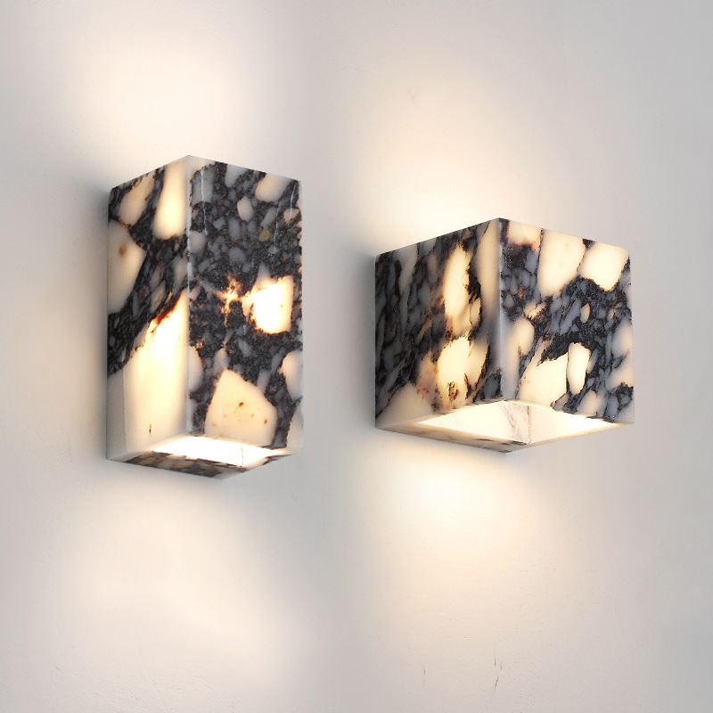 MarmoLux: LED Wall Light Marble Cube – Modern Wall Light & Design