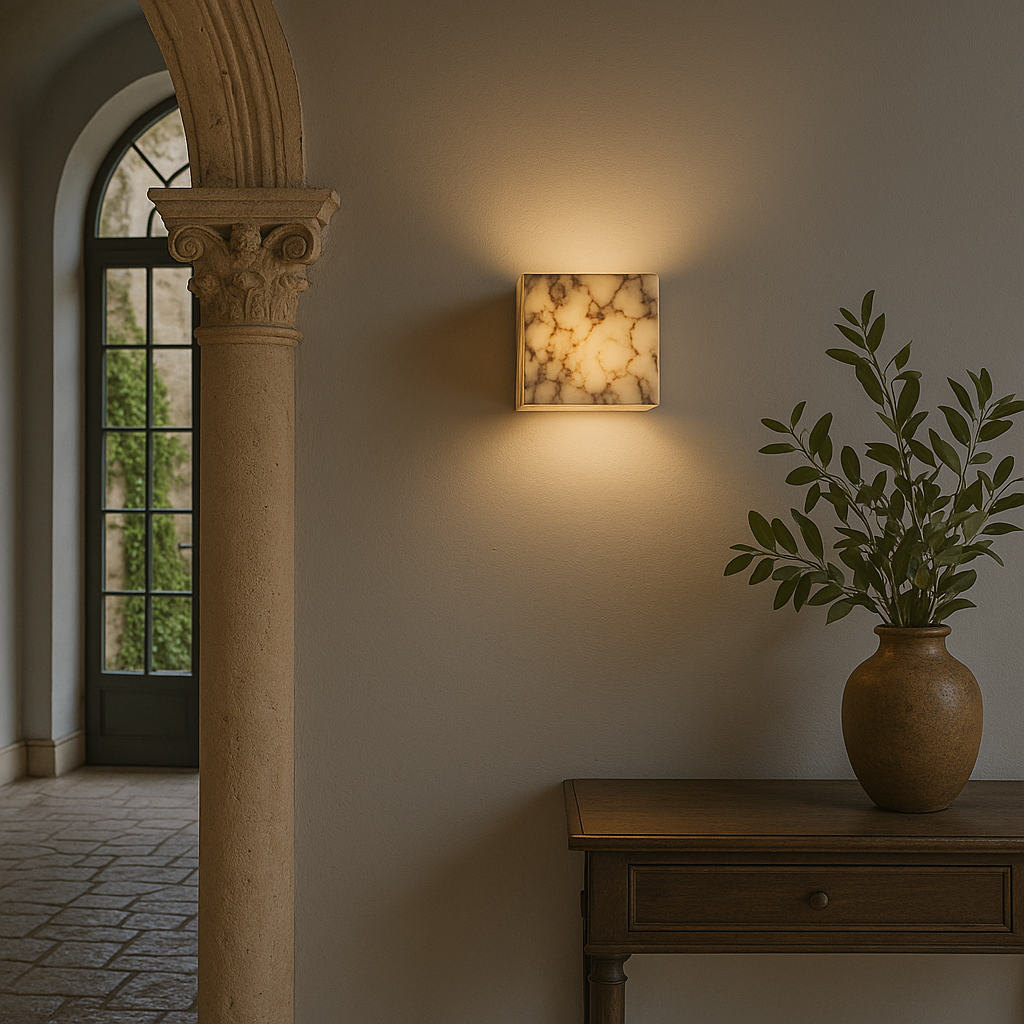 MarmoLux: LED Wall Light Marble Cube – Modern Wall Light & Design