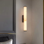MarmoLux: Modern LED Wall Light with Spanish Marble Look & Copper Detail – for Bedroom & Living Room