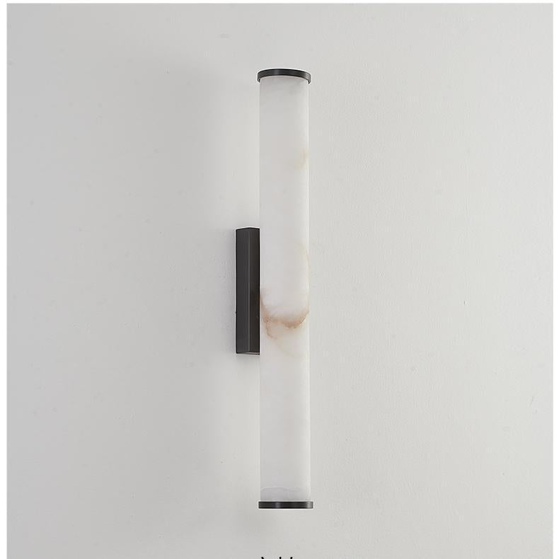 MarmoLux: Modern LED Wall Light with Spanish Marble Look & Copper Detail – for Bedroom & Living Room