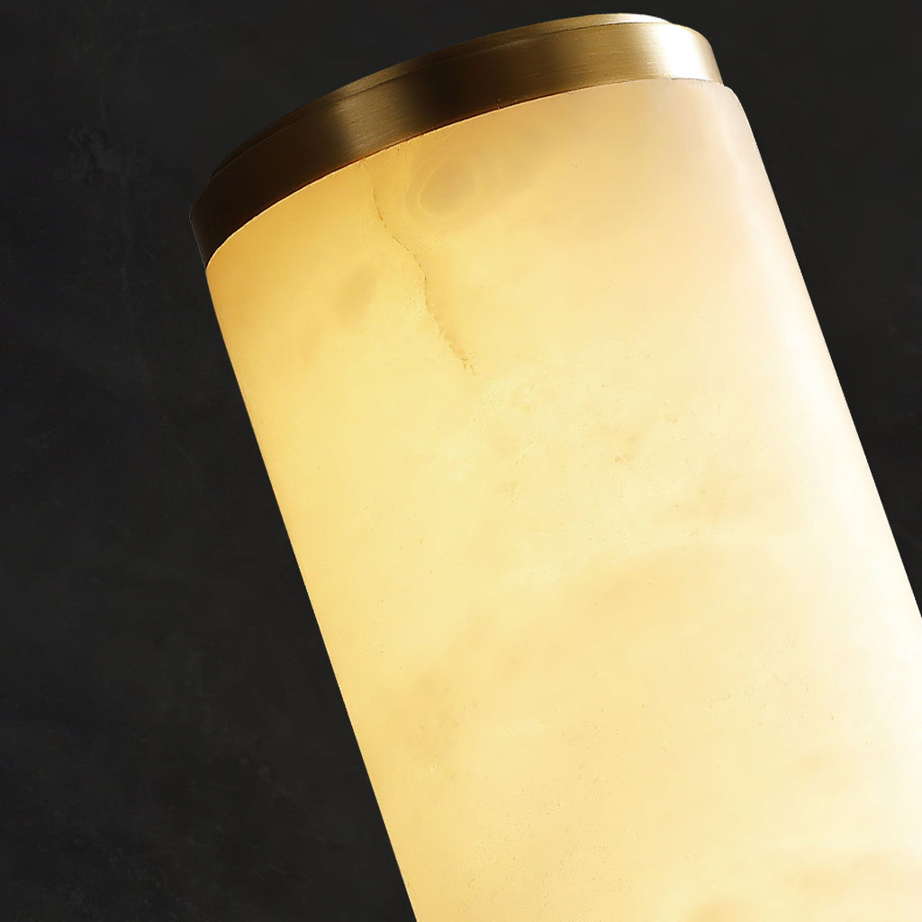 MarmoLux: Modern LED Wall Light with Spanish Marble Look & Copper Detail – for Bedroom & Living Room