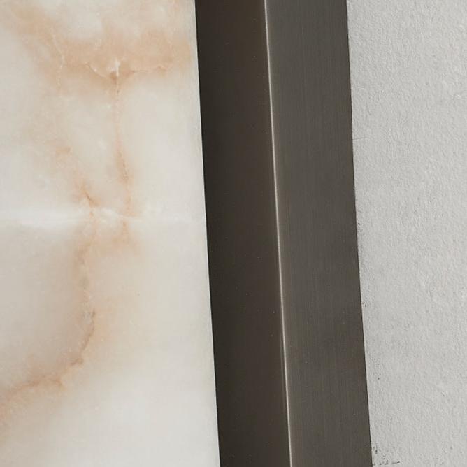 MarmoLux: Modern LED Wall Light with Spanish Marble Look & Copper Detail – for Bedroom & Living Room