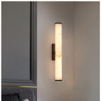 MarmoLux: Modern LED Wall Light with Spanish Marble Look & Copper Detail – for Bedroom & Living Room