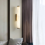 MarmoLux: Modern LED Wall Light with Spanish Marble Look & Copper Detail – for Bedroom & Living Room
