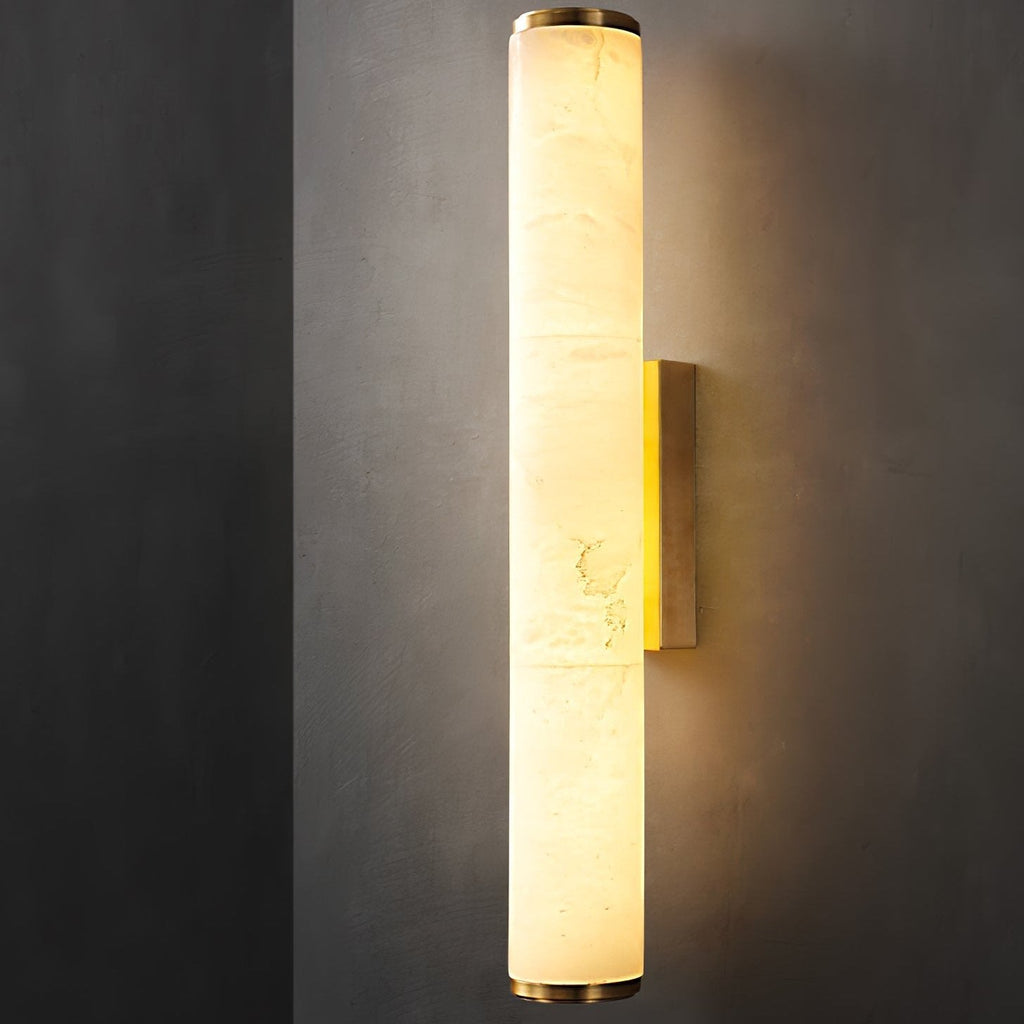 MarmoLux: Modern LED Wall Light with Spanish Marble Look & Copper Detail – for Bedroom & Living Room
