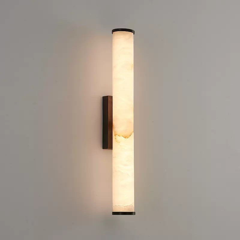 MarmoLux: Modern LED Wall Light with Spanish Marble Look & Copper Detail – for Bedroom & Living Room