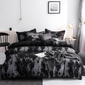 MarmorLux: Modern Duvet Cover Set – Elegant, Soft & Durable with Black Marble Design for Bedroom