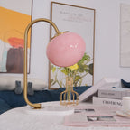 Frosted Glass Shade Marble Base Table Lamp